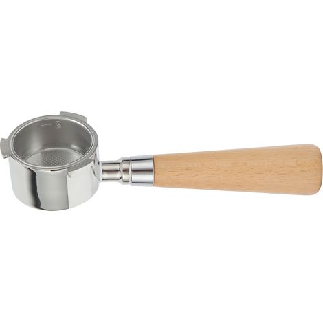 Porte-filtre sans fond 3 tasses pour machine à café Delonghi, poignée en hêtre 54mm, accessoire barista (1/5)