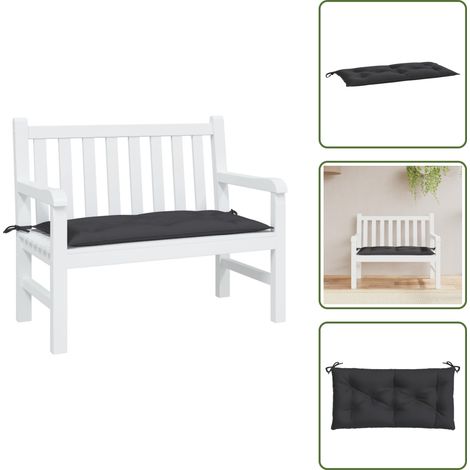Cuscino per esterno - vidaXL Cuscino per Panca Nero 100x50x7 cm in Tessuto Oxford - Cuscino per soggiorno