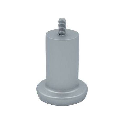 Piedino Plastica Grigia Filetto M6 Mm.40X50