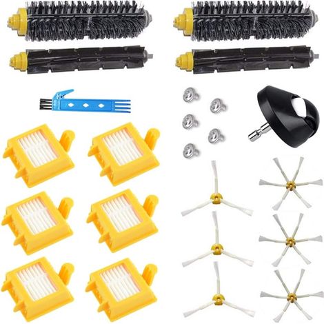 Kit de accesorios para el cepillo frontal de iRobot Roomba serie 700 (modelos 720, 750, 760, 770, 780, 790, 772, 774, 776 y 782). Incluye piezas de repuesto para el cepillo principal de la batería. (1/5)
