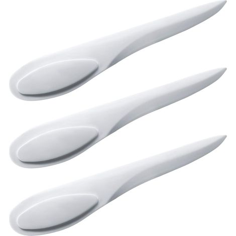 BEBUSINGOTO 3 piezas de herramienta para plisar costuras, marcador de costura, prensador de costuras de plástico para coser y acolchar (blanco) (1/5)