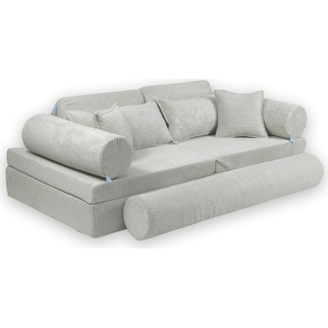 Montessori Premium Cord-Spielsofa, grau (1/5)