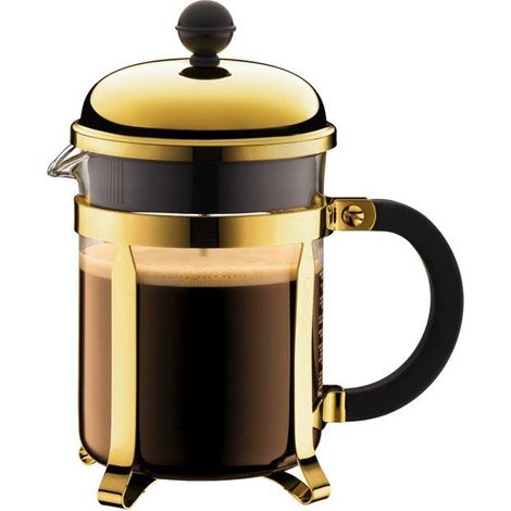 Cafetera de émbolo - BODUM - CHAMBORD - 0,5 L - 4 tazas - Acero inoxidable (1/3)