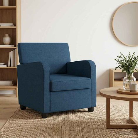 vidaXL Fauteuil Bleu Tissu (1/5)