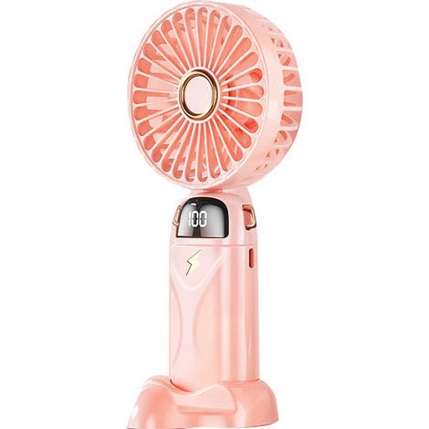 Ventilateur portable pliable à 5 vitesses, rechargeable par USB, idéal pour les voyages et le camping. (1/3)