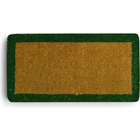 Zerbino tappeto imperiale con fascia verde in cocco annodato a mano spessore 38 mm - 35x70 cm
