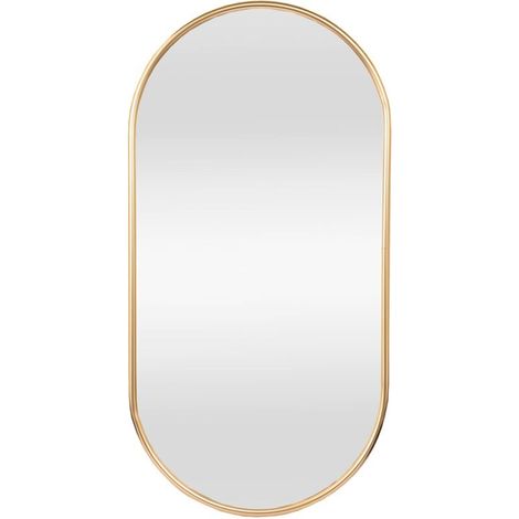 Specchio da parete, cornice ovale per camera da letto, bagno, ingresso, soggiorno, 40 x 60 cm (oro) (1/2)