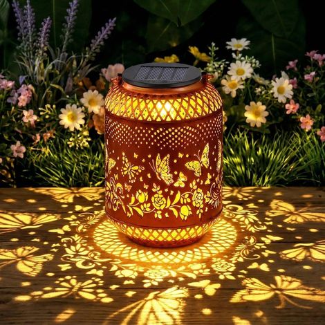 1 Lanterne Solaire,Fer Forgé,IP44,Étanche,Jardin,Balcon (1/5)