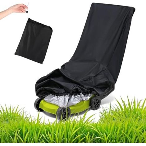 Lawnmower Cover, Ride-on Lawnmower Cover, Waterproof 600D Polyester Lawnmower Cover with Drawstring Storage Bag (195x66x108 cm) (1/5)