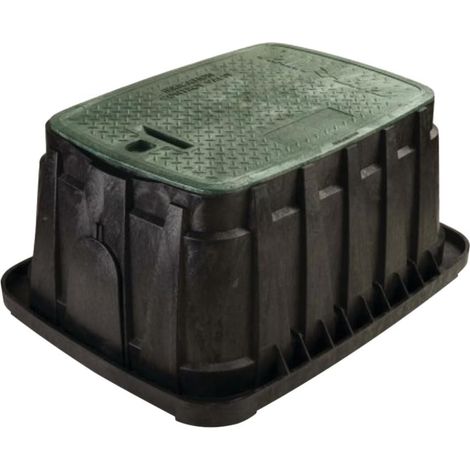 Rainbird válvula de Jumbo caja con rectangular cuerpo, tapa y cierre, color verde