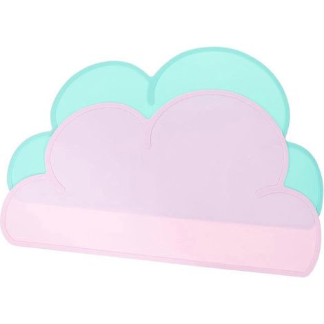 Lot de 2 tapis pour gamelle de chien imperméables en forme de nuage, pour animaux de compagnie, à utiliser à la maison (1/5)