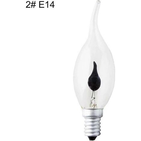 Renikh 3W 220V E14/E27 LED-Dekorationslampe mit flackerndem Flammeneffekt (2 E14)