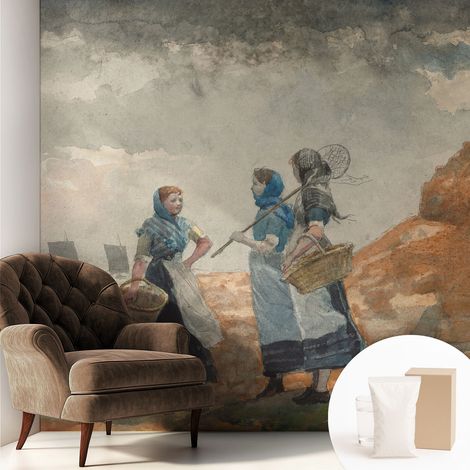 Carta Da Parati - Mural - Con Sala Da Pranzo - Camera Da Letto - Cameretta - Con Colla Gratuita Una costa serena 250x250 cm (1/5)