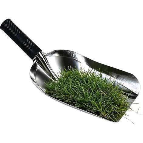 Gartenkelle – Spaten zum Bewegen von Erde – Edelstahlblatt – 30 x 14 x 5 cm – Einzelaufsatz (1/5)