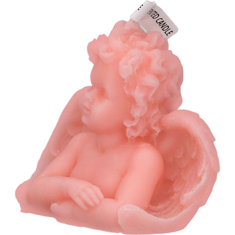 Duftkerze in exquisiter Engelsform, leicht, Aromatherapie-Duftkerze für Zuhause, Schlafzimmer, Büro, Rosa (1/5)