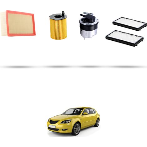 Kit tagliando 4 filtri compatibile con Mazda 3 (BK) 1.6 CD 80kw dal 2004 al 2009 (1/5)