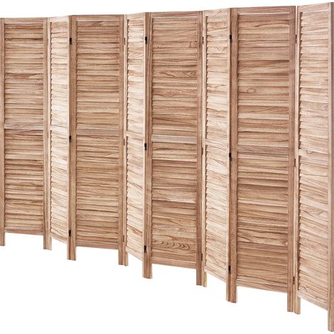 Mophorn Separador de ambientes de madera, 8 paneles, 66,9 pulgadas de alto, plegable, para el hogar, la oficina, el dormitorio, el restaurante (1/5)