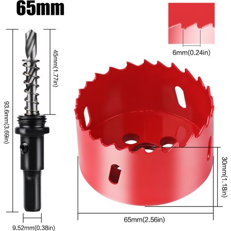 5474000 - Scie Cloche BIM - Diamètre 65 mm - Multi-Matériaux - Profondeur de Coupe M42 (1/5)