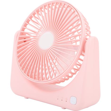 Kleiner, leiser und tragbarer USB-Tischventilator für Zuhause, Auto, Reisen, Büro, Innen- und Außenbereich (rosa) (1/4)