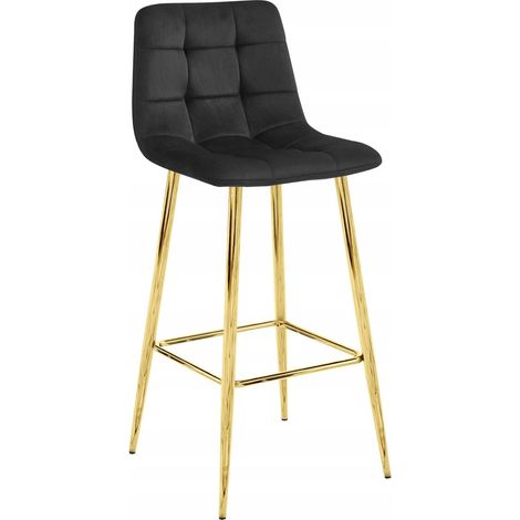 Leobert ARCETO taburete de bar negro diseño moderno (1/3)