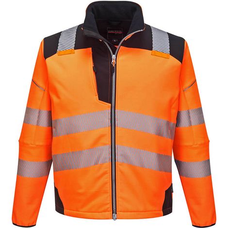 Softshell Haute-Visibilité PW3 couleur : Orange/Noir taille XXXL - PORTWEST