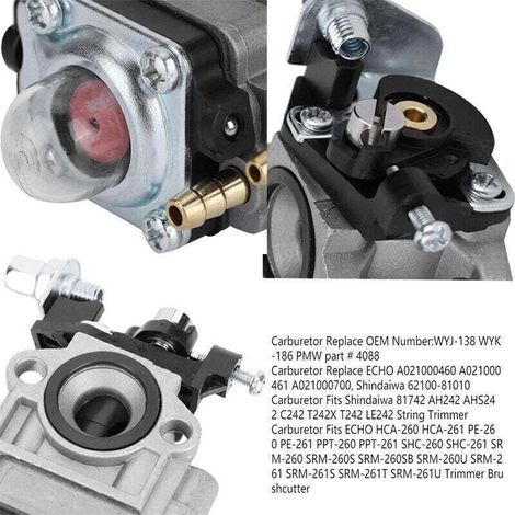 Vergaser-Reparatursatz, Freischneidervergaser, Rasenmähervergaser-Ersatzteile, 4-in-1-Multifunktion, passend für TU26, TL26, 32F, 34F, 36F, WYK-186, WYK-93-1 (26 cm³, 33 cm³)