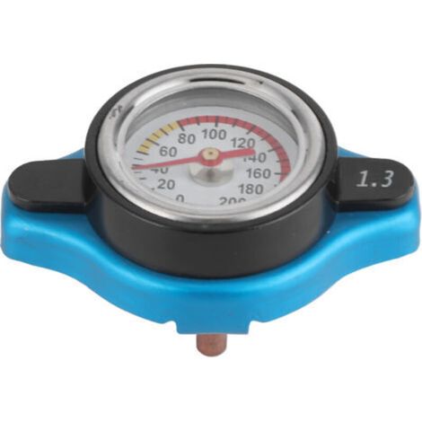 Bouchon de radiateur thermostatique, bouchon de radiateur thermostatique universel couvercle de réservoir d'eau étanche avec jauge de température(Petite tête 1.3par)