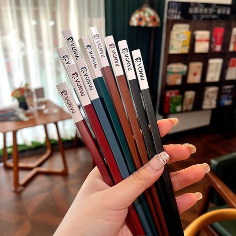 5 Paires Baguette Chinoise Fibre de Verre, Multicolore Réutilisable Baguettes, Lavables au Lave-Vaisselle, pour Maison Cuisine Hôtel (24cm)