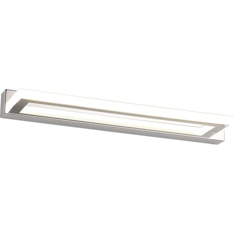 Superheller LED-Badezimmerspiegel, vorderer Toilettenspiegel, Chrom, 42  8,5  4,5 cm, dreifarbiger Lichtwechsel
