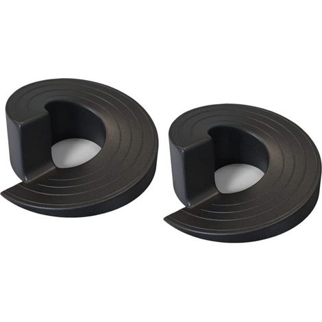 2 Pièces Butées de Porte Butées de Porte de Sécurité Noir pour Bas de Porte sur Béton, Carrelage, Moquette, Linoléum et Sol en Bois