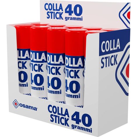 Colle Forte Stick Extra Adhésive, 10 Bâtons, 40 gr - Set Colles sans Solvants pour Papeterie Bureau et Fourniture Scolaire - Résistante et sans Grumeaux sur Papier et Carton, Sûre pour Enfants (1/5)