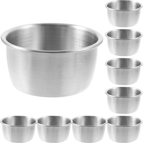 Lot De 10 Coupelles Inox Mini Pour Sauce Récipient À Sauce En Acier Inoxydable 2.17X2.17X1.18 in Bols À Pour Condiments Trempette Barbecue Pique- Restaurant Et Maison (1/5)