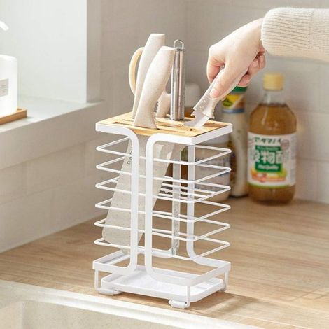 Porte-couteaux, porte-couteaux de cuisine, organisateur de rangement, porte-couteaux de cuisine, support de rangement, aiguiseur (1/5)