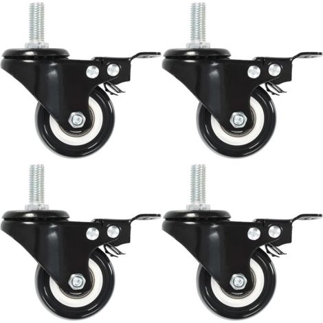 vidaXL Roulettes pivotantes avec freins 32 pcs 50 mm