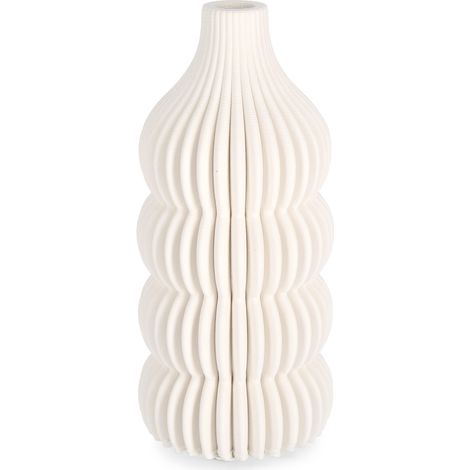 Vaso isla in ceramica stampata impermeabile internamente -Ø12x25h / beige