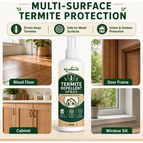 KineShineX Termitenabwehrspray für Holztüren, Holzböden, Möbel, Schränke, Fensterrahmen, Mehrzweck-Haushaltsspray (1/5)
