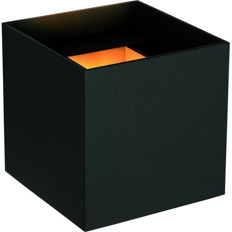 Applique salle de bain LED 6W cube noir AXI Lucide