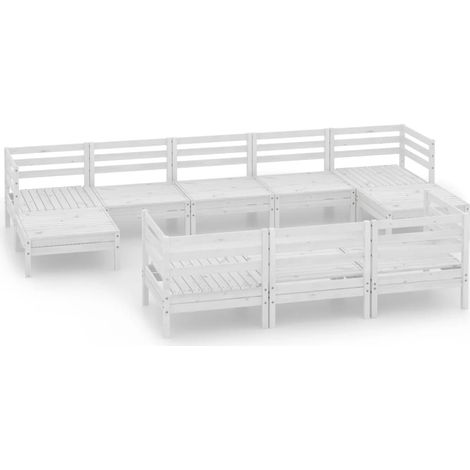 Maison Exclusive - Juego de muebles de jardín 10 piezas madera ma (1/5)