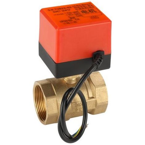 Valvola a sfera motorizzata in ottone – 24 V CC, 2 vie, DN40 G1-1/2" (1/5)