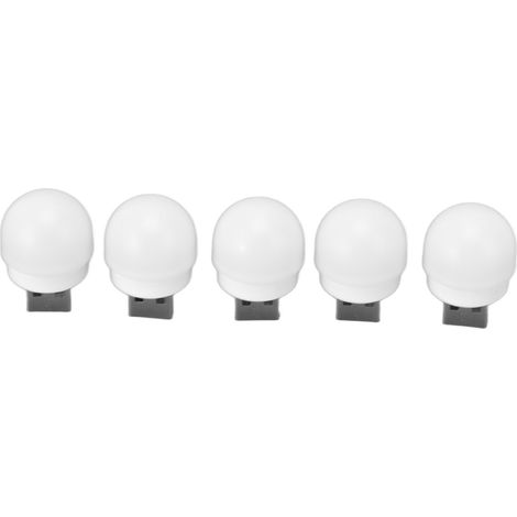 5er-Pack Mini-LED-USB-Energiesparlampen für Nachtlichter, geeignet für Schlafzimmer, Badezimmer und Flur, weißes Licht (1/5)