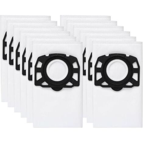 Lot de 12 Sacs de KFI 487 Filtre Sacs d'aspirateur accessoire pour Karcher WD4,WD5,WD6,MV4,MV5,MV6,WD4.000 ... WD5.999,2.863-006.0 (1/4)