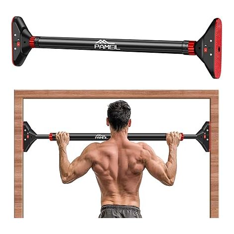 Barre de traction cadre de porte charge maximale 200 kg barre fixe extensible 75 à 94 cm (1/5)
