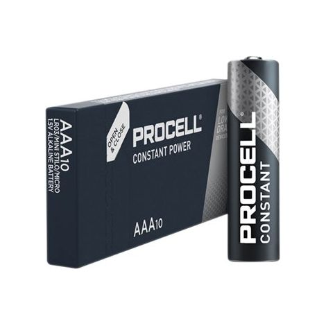 Caja 10 pilas alkalinas Procell Industrial LR03 (AAA)