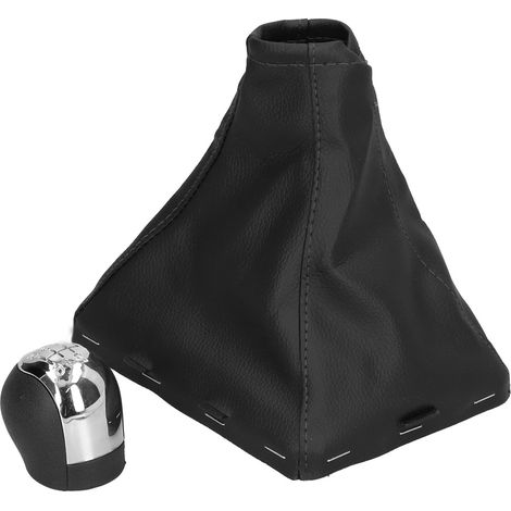 6-Gang-Schalthebel mit Ledermanschette für Opel Vauxhall Vectra B/C, Corsa, Astra (2002-2005) - Schwarzer Schaltknauf, lederbezogen, passendes Autozubehör. (1/5)