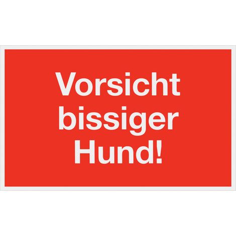Conmetall Hinweisschild Vorsicht bissiger Hund 25 x 15 cm