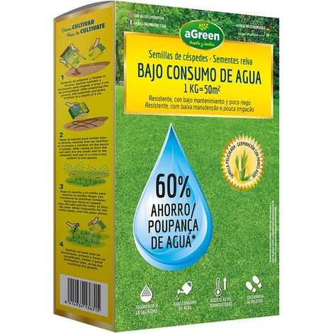 AGREEN Sementi of grass of low consumption of water to cover up to 50 m² (1 kg)