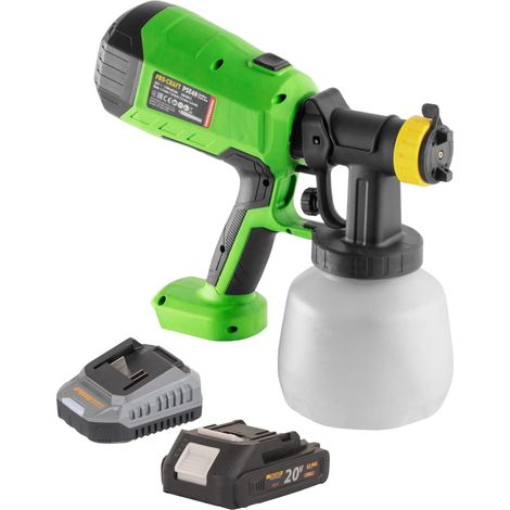 Procraft PSE40bb pistolet de peinture sans fil 20 V + 1x batterie 2,0 Ah + chargeur