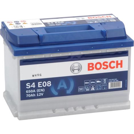 Batería de coche start stop EFB 70Ah 650 A EN Bosch S4E08