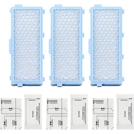 3 Filtres Aspirateur pour Miele Compact C1 & C2, Complete C2 & C3 S4000, S5000, S6000 & S8000 Series, Filtre HEPA, 3 Filtres de Protection Moteur et 3 Filtres d'Évacuation (1/5)