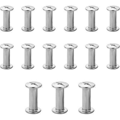 15 Kits Vis Chicago Screws M515mm Vis de reliure Argenté (1/5)